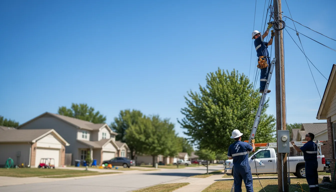 Residential electrician providing installation services in Bates, OR